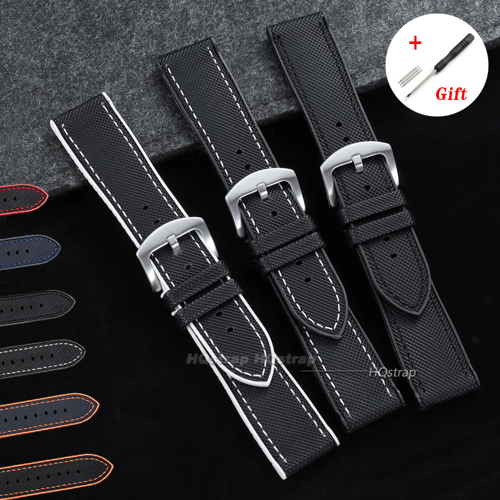 Suede Strap Watch - 나일론 세일클로스 러버 하이브리드 시계줄 18mm