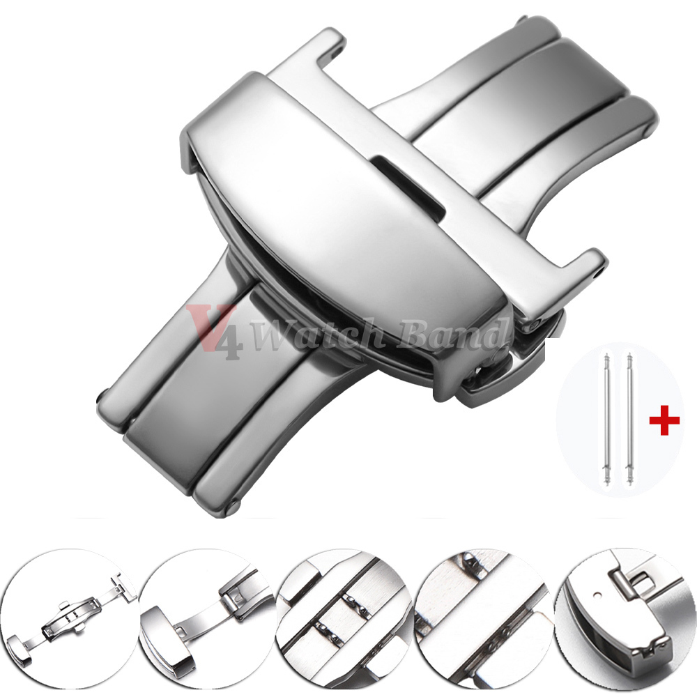 Butterfly Clasp Deployant - 광택 무광택 더블 버튼 시계줄 버클