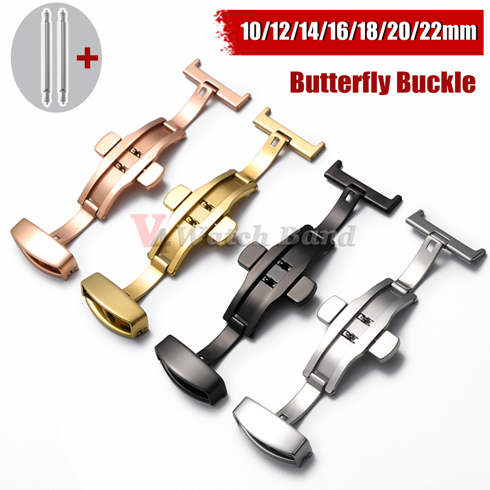 Butterfly Clasp Deployant - 시계줄용 스테인리스 스틸 클래스프 스트랩 18mm