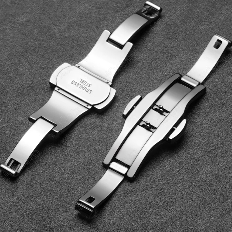 Butterfly Clasp Deployant - 버터플라이 버클 스테인리스 스틸 단추 더블