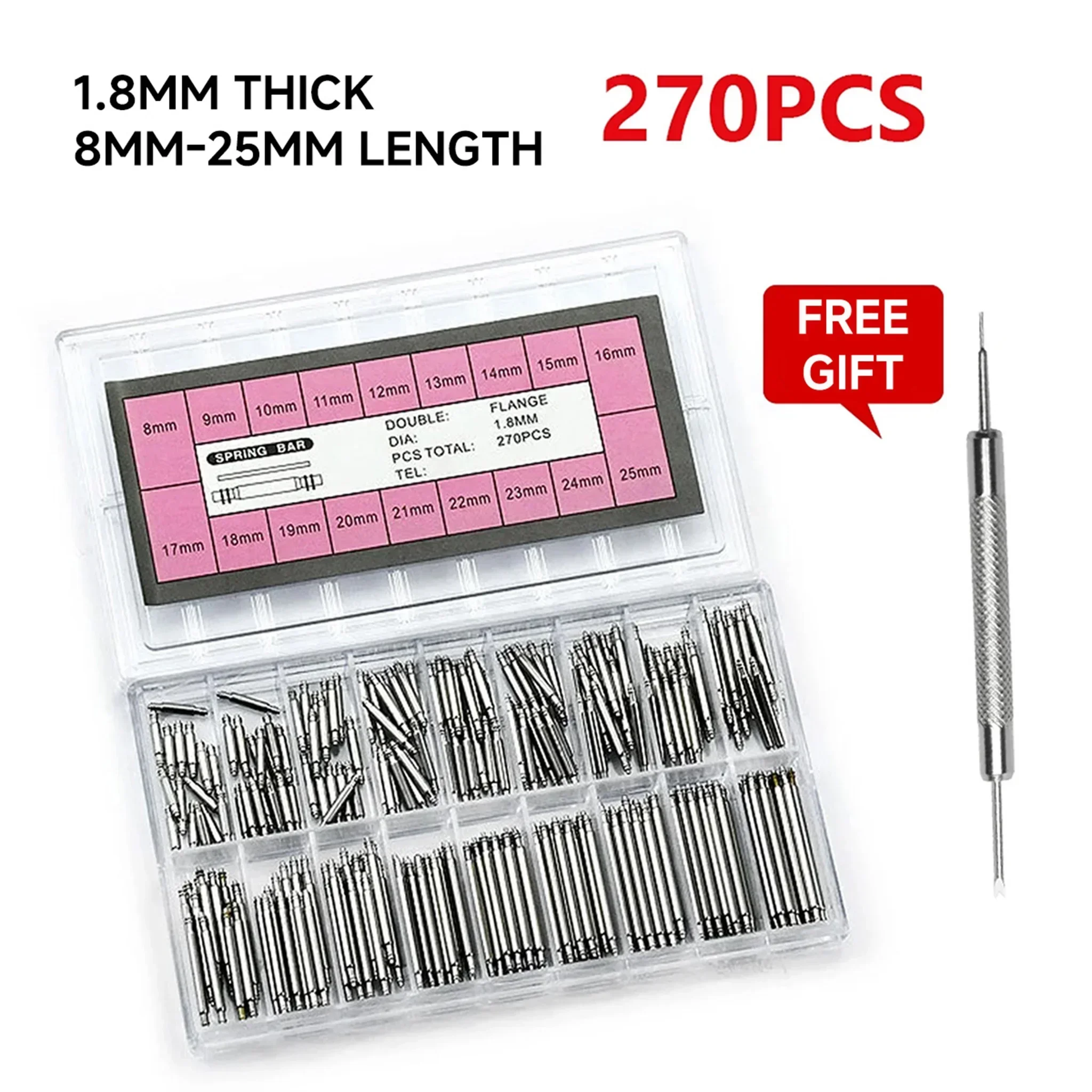 270 개/대 Strainless 스틸 스프링 바 Di - Spring Bar Tool Set 리뷰 및 가격