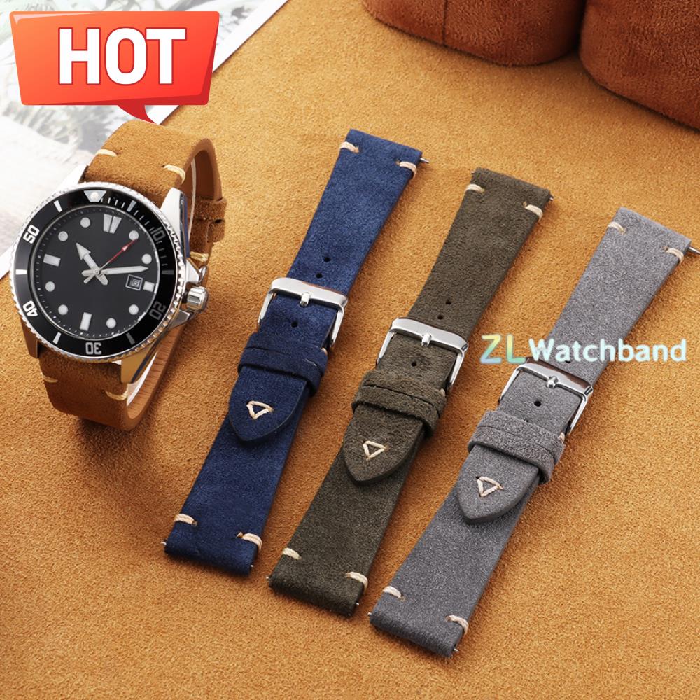 프리미엄급 퀵 릴리스 스웨이드 가죽 시계줄 빈티지 클래 - Suede Strap Watch 리뷰 및 가격