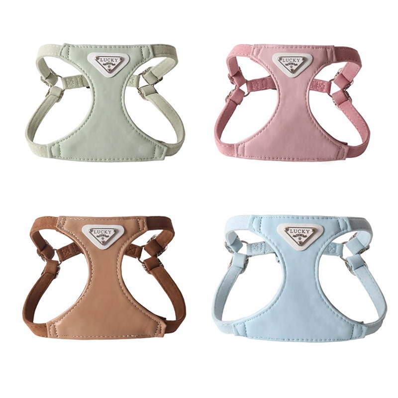 마카롱 체스트 하네스 PU 베스트 스타일 강아지 하네스 - Leather Strap Quick Release 리뷰 및 가격