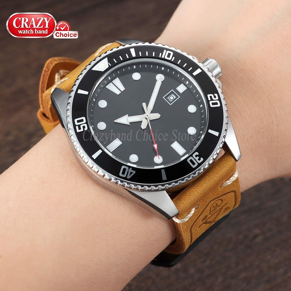 수제 소가죽 시계 밴드 20mm 22mm 24mm 26 - Suede Strap Watch 리뷰 및 가격