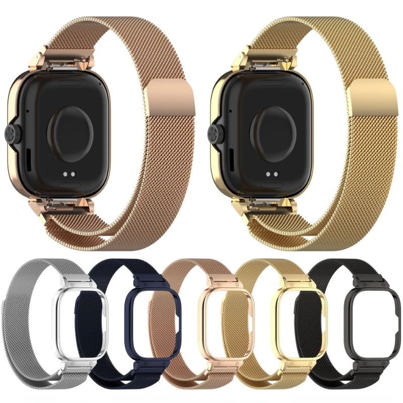 Redmi Watch 5 용 금속 케이스 + 밀라노 루 - Milanese Loop Magnetic 리뷰 및 가격