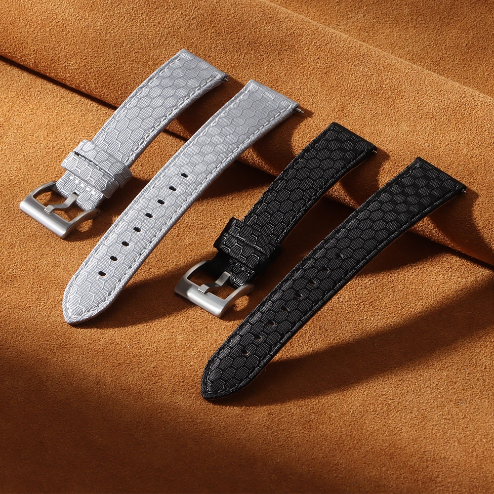 20mm 22mm 부드러운 정품 나일론 짠 캔버스 시계 - Perlon Strap Woven 리뷰 및 가격