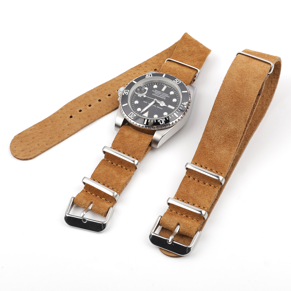 부드러운 레트로 스웨이드 천연 가죽 스트랩 스포츠 시계 - Nato Strap Nylon 리뷰 및 가격