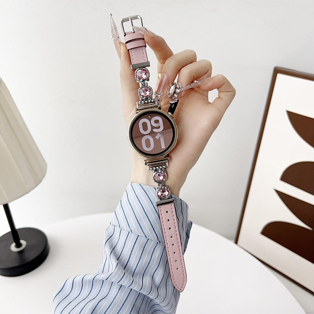 여성을위한 Dressy 시계 팔찌 갤럭시 시계 7/6  - Leather Strap Quick Release 리뷰 및 가격